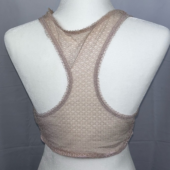 Victoria’s Secret Bralette Dream Angle Allover Lace Racerback Bra Lace up Mesh - Picture 10 of 11